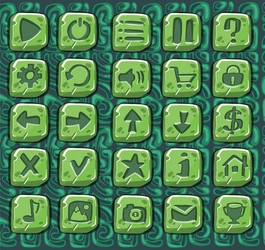 Set of web square button vector