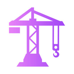 Building crane gradient universal icon ui ux vector