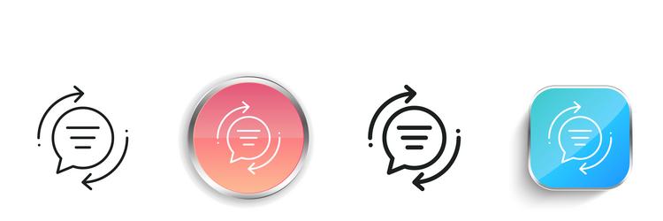 chat icon thin linear regular and button style vector image