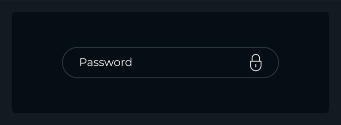 Empty Password Input Field UI vector image