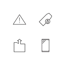 cyber security linear icons set simple outline vector image