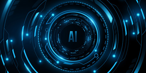 digital glowing hud circle artificial vector image