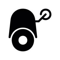 dome security camera with antenna suggesting vector image