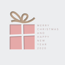 Minimalistic christmas card vector