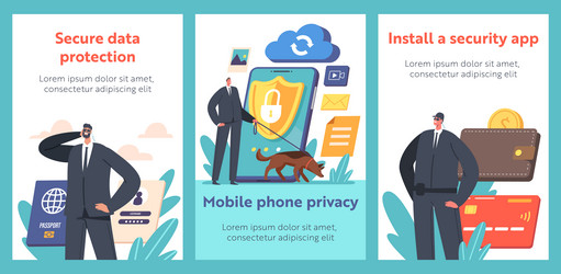 mobile data protection privacy in internet vector