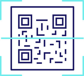 qr code scanning color icon vector image