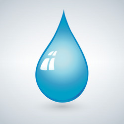 Realistic 3d blue water drop isolated vector