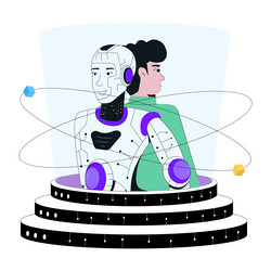 robotics vector image