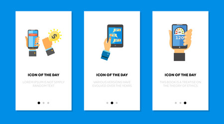 Using digital device flat icon set vector