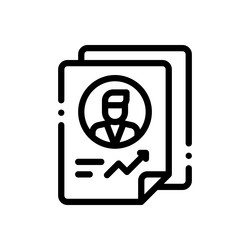 curriculum icon thin linear style design isolated vector image