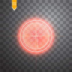 Neon target isolated game interface element vector