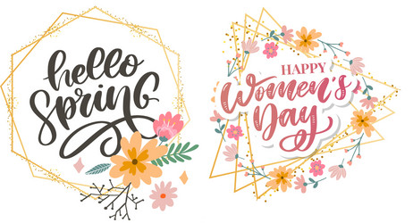 8 march happy womans day congratulation card Vector Image