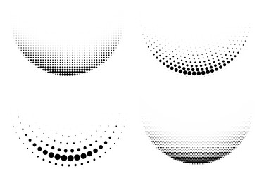 design elements halftone dotted frames set vector image