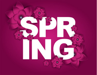 Hello spring banner greetings design background vector