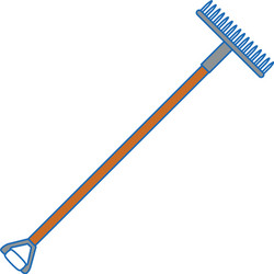 Garden rake agriculture tool Royalty Free Vector Image