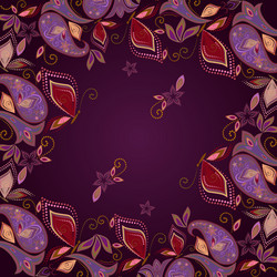 bandana paisley and butterflies- classic design Vector Image