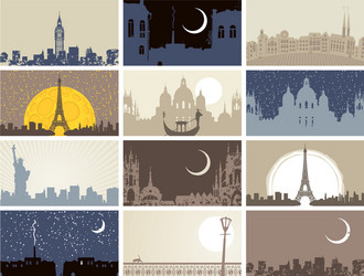 Historic Cityscapes Vector Image