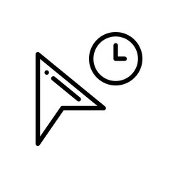 cursor icon thin linear style design isolated vector image