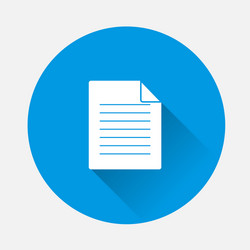 Image a document on blue background flat vector