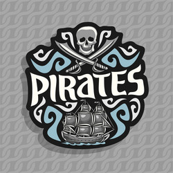 Logo for pirate theme Royalty Free Vector Image