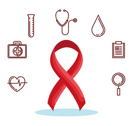 world hemophilia day set icons vector