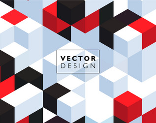 abstract background with color cubes and grid vector image