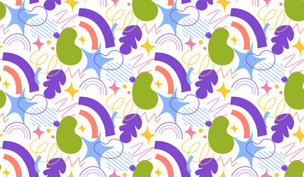 abstract forms seamless pattern repeating design vector image