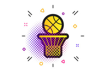 Basketball basket and ball icon sport symbol vector