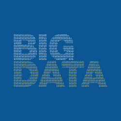 big data with binary texture vector image