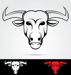 bulls head tribal mascot Vector Image