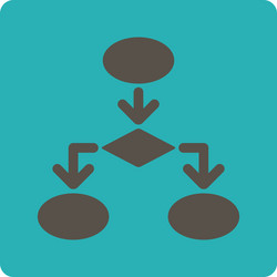 flowchart icon from commerce buttons overcolor set vector image