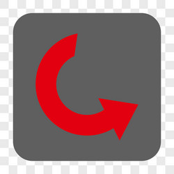 rotate ccw rounded square button vector image