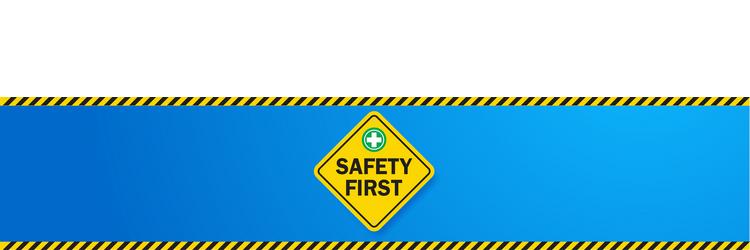 Safety first construction concept yellow vector