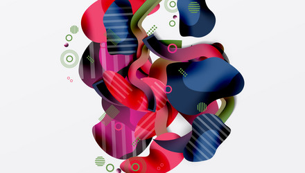 abstract liquid shapes and lines background vector image