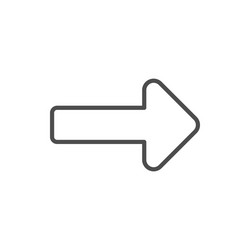 arrow line icon and pointer sign vector image