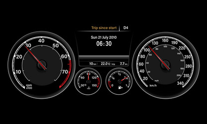 car dashboard speedmeter technology design modern vector