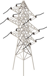 power line tower composition vector