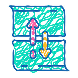 scroll hijacking ux ui design icon doodle vector image