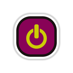 Color label design icon button music on off Vector Image