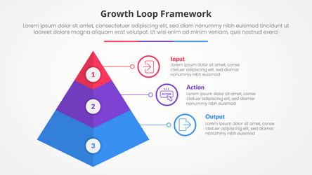growth loop framework infographic concept vector image