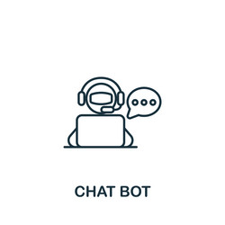 Chat bot icon line simple for templates web vector