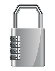 code padlock lock with combination password vector image