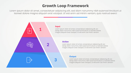 growth loop framework infographic concept vector image