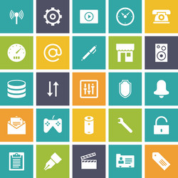 Flat design icons for user interface vector