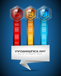 infographics complex layout with option buttons vector image