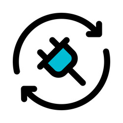 Renew power cord for enhanced functionality vector