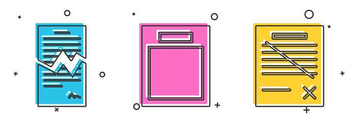 set torn contract empty form and delete file vector image