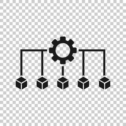 Api technology icon in flat style algorithm vector