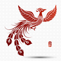 Chinese Phoenix Tattoo Vector Images (77)
