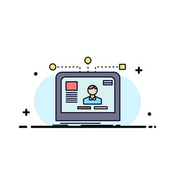 interface website user layout design flat color vector image